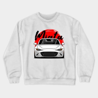 White Miata MX5 ND Crewneck Sweatshirt